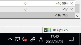 4月27日17時40分時点の含み損