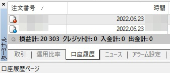 2022年6月23日時点のEA利益実績